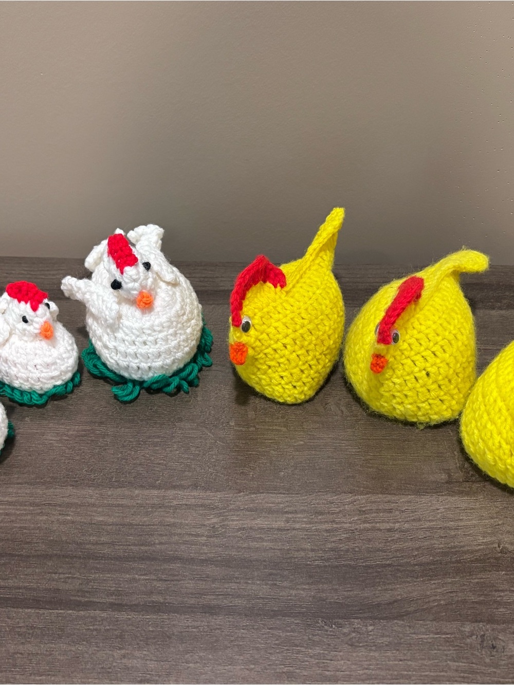 Handmade Crocheted Chicken & Chick Set - Yellow & White